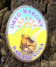 Öreg-Bakony Bakoncsosa jelvényszerző túra jelvénye