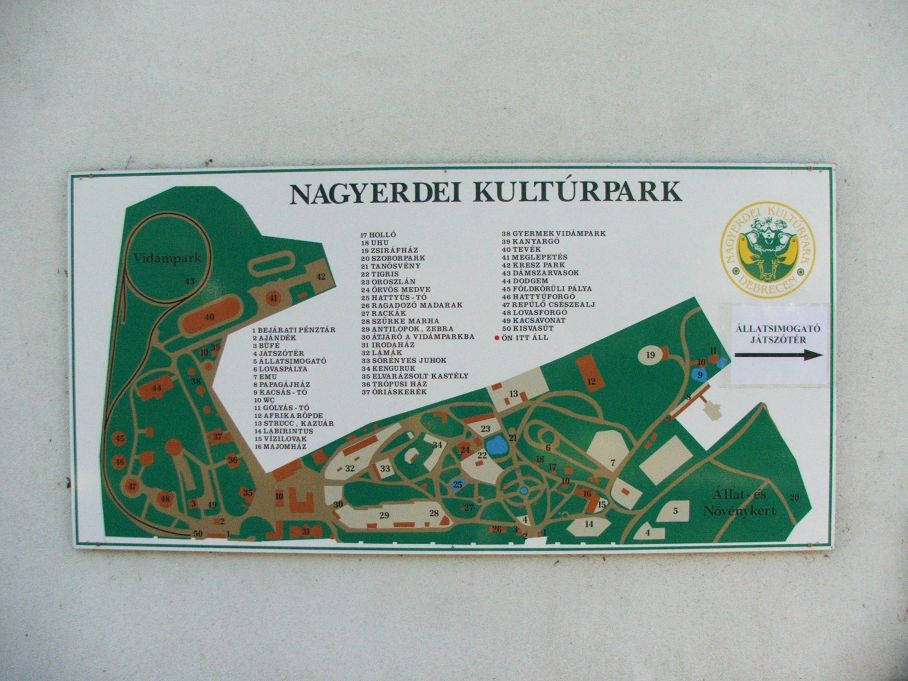 Debreceni vadaspark térképe