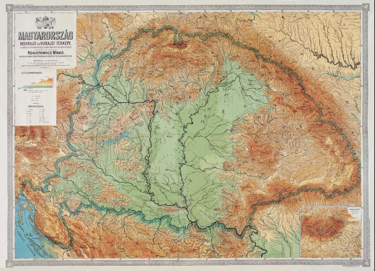 Nagy-Magyaroszág térkép - Dzs-z túráinak a helyszíneivel